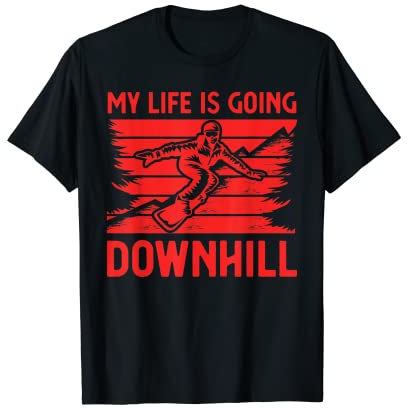 Lustige Snowboardkunst für Männer und Frauen Snowboard Snowboarder T-Shirt