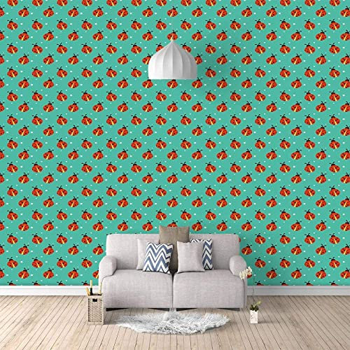 Scarabée Rouge Papier Peint 3D Décoration Salon Décoration Murale Murale Chambre À Coucher 3D Papier Peint Coller Salon Le Mur Pour Chambre Murale- 250 (largeur) x 175 (hauteur) cm