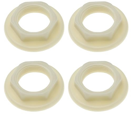 EMSea 4 tuercas traseras de grifo de fregadero de 3/4 pulgadas BSP de plástico, accesorios para grifos de lavabo de baño, mezcladores, tuercas traseras con brida de cara redonda, herramientas
