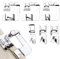Wisebom 6Pcs Pied Ourlet Roulotté en Acier Inoxydable Pied de Biche Machine a Coudre 3 Pieds à Ourlet Rouléétroit (3/4/6 mm) 3 Pieds Presseurs à Ourlet Roulé Large (4/8 6/8 8/8 Pouces)