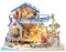 Crafts&Co® Miniatur Strandhaus | DIY Papiermodell | Detailliertes Bastelprojekt für Anfänger | 398 Teile | Bastelspaß für Jung und Alt | Mehrfarbig