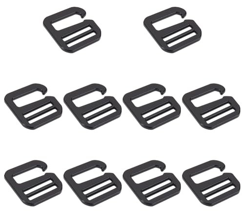 OLYCRAFT 10 ganci a G da 20 mm fibbie regolabili in lega di zinco nero per zaino bagagli fibbia per cinghie per cinghie da esterno clip forti fibbie a sgancio rapido per borse cintura collare per cani