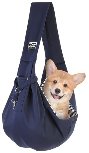 Zuimei Puppy Sling Puppy Carrier Hand-Free Dog Sling Carrier (Blue)