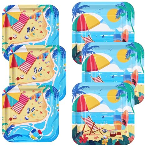 80 PCS Beach Theme Party Supplies Set - Ultimate Summer Pool Pack with Paper Dinner & Dessert Plates for Hawaiian Beach Party, Birthday Decorations & More, Perfect for All Your Summer Celebrations!