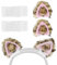 Geekria NOVA Headphone Beam Strap and Cat Ears Attachment Set Compatible with Bose, Sony, Skullcandy, Beats, Marshall Headphones, Easy DIY Installation (Leopard Print + Pink)