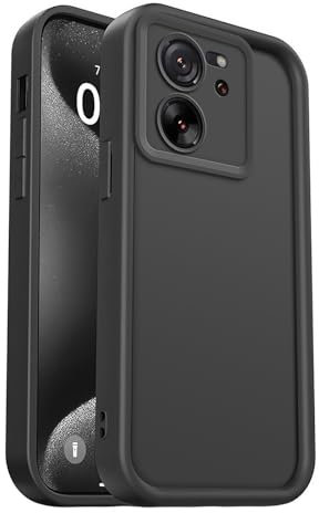 PanXCase Coque pour Xiaomi 13T / Xiaomi 13T Pro - Étui Silicone Souple Fine Légère Elegant Désign, Protection Caméra Antichoc Anti-Rayures Mince Housse (Noir)