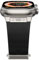 NewWays Silikon Armband kompatibel mit Apple Watch 49mm 46mm 45mm 44mm 42mm(Serie 3 2 1),Sports Ersatzarmband für iWatch Ultra 2/Ultra Series 10 9 8 7 6 5 4 3 2 1 SE Herren Damen,Schwarz/Titan Stecker