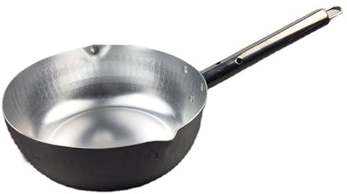 Japanischer Kochtopf, Yukihira Kochtopf aus Aluminiumlegierung mit Edelstahlgriff, Antihaftbeschichteter Soßentopf für das Kochen zu Hause in der Küche(7.1in)