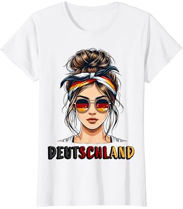 German Girl Deutsches Mädchen Deutschland Flagge T-Shirt