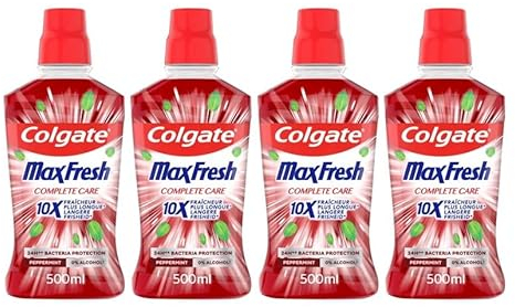 4er Pack Mundwasser MaxFresh Complete Care Peppermint 500ml