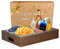 Couchbar Snackbox, Rechteckig Couch Bar Snackbar mit 2 Edelstahl-Snackschalen, 3 Dipschalen und 2 Getränkehaltern Sofa Organizer, Holz Snackbar Couch Butler für Männer Camping Sofa Wohnzimmer Deko