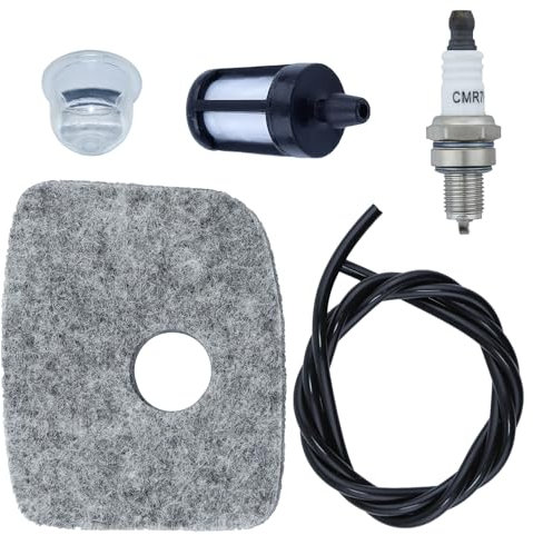 Haishine Filtro Aria per Stihl BG56 BG56C SH56C con Filtro del Carburante, Tubo Grande Bolla di Olio, Compatibile con Soffiatore di Foglie # 42411201800