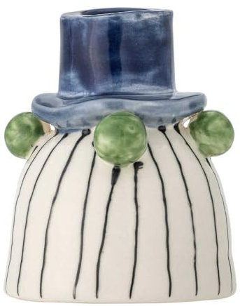 Bloomingville Tacana Kerzenhalter, Blue, Steingut, T7xH9 cm