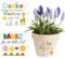 4 Stück Blumentopf Aufkleber, Aufkleber für den Blumentopf Dankeschön, Wasserfester Aufkleber für den Blumentopf, Aufkleber Danke, Danke, dass du mir beim Wachsen geholfen hast