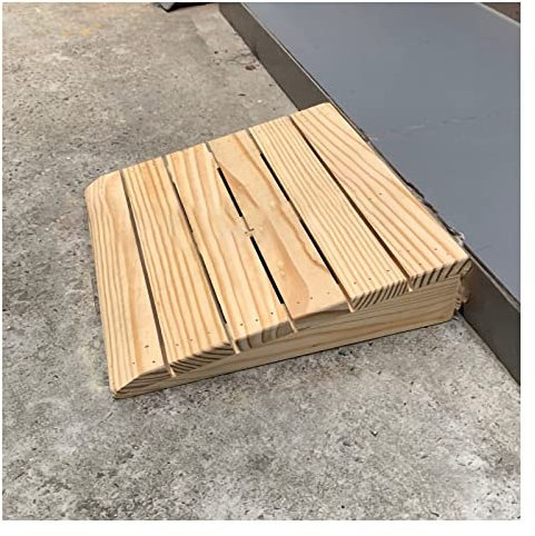Loading Ramps, Threshold Ramp, Portable Wooden Threshold Ramp for Doorway 2/3/4/5/6 Inch Rise, Non-Slip Durable Entry Ramp for Home/Garden Step/Sheds Doors (Size : 38.8x35x15cm/15.2x13.8x6in