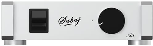 SABAJ A5 Leistungsverstärker 50 W ICE Leistung, Dual-Modul analoger Eingang RCA-Look * 2 Unterstützung Passiver Lautsprecher, geringe Verzerrung, digitaler Leistungsverstärker mit hohem Wirkungsgrad