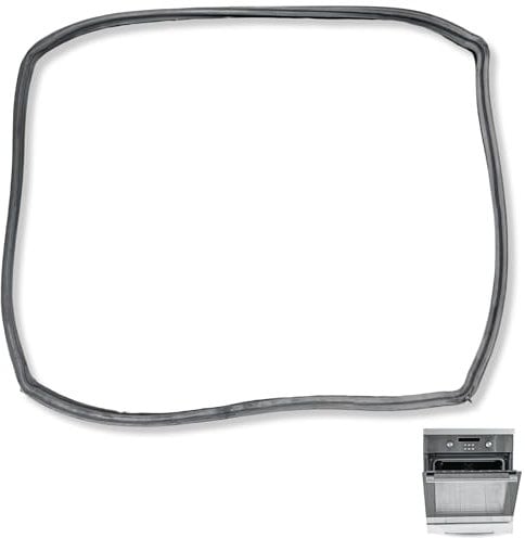 CHEFZOCO Junta Puerta Horno, Goma puerta de horno, Goma horno Universal, Medidas 430 mm ancho x 325 mm alto, Incluye 4 ganchos, Compatible con Bosch, Balay Constructa, Siemens y para Neff
