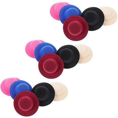 ERINGOGO 15St Kleiner Hut Minifiguren Mini-Hüte Mini-Filzhüte zum Basteln winzige Spielsachen süße Puppenmützen Netz Mini-Hut Mini-Puppenhüte dekorativer DIY-Hut Kappen Stoff