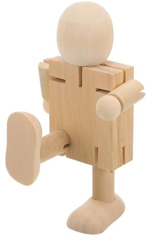 SEWOART Holzroboter Figurine Für Unvollendeter Holzspielzeug Malen Basteln Und Dekorieren Spielzeug Für Fantasie Und Kreativität