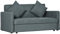 HOMCOM 2 Seater Sofa Bed, Convertible Bed Settee, Modern Velvet Loveseat Sofa Couch with 2 Cushions, Hidden Storage for Living Room, Guest Room, Dark Grey