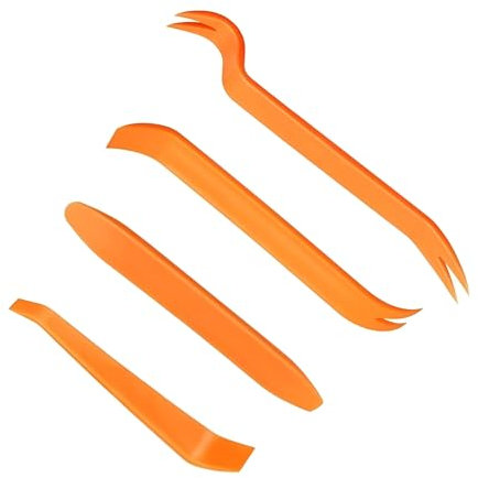 SterlingEdge 4Pcs Car Trim Removal Tools Panel Car Door Plastic Pry Trim Tool Dash Remover Kit Interior Audio Radio Instrument Panels Clip Accessories Set