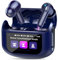 QXUFV Bluetooth Kopfhörer mit Touchscreen, In Ear Kopfhörer Kabellos Bluetooth 5.4 mit ANC/ENC Noise Cancelling Mic, 48Std Tiefer Bass Earbuds mit 5 EQ-Modi, USB-C,IP7 Wasserdicht Ohrhörer,Dunkelblau