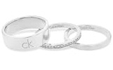 Calvin Klein Kollektion CK TRIO für Damen Set aus 3 Ringen aus Edelstahl mit Kristallen – Erhältlich in Silber oder Gold