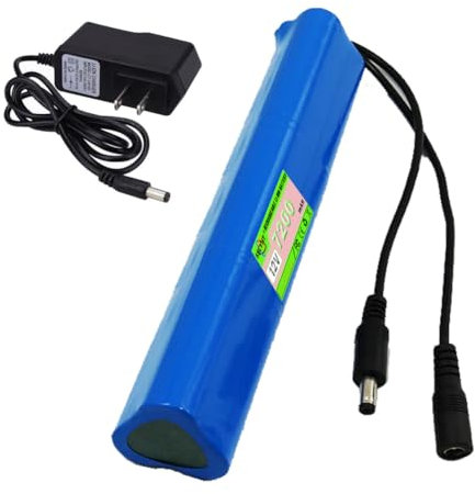 SSCYHT Batteria al litio 12V 6000mAh 7200mAh 9000mAh 7800mAh Batteria di ricambio 12V Batterie di emergenza per kit motore 50W - 110W con caricabatterie,12v7200mah