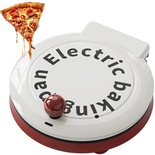 1000w Electric Baking Pan, Electric Pizza Maker, Double Sided Heating, 4 In 1 Indoor Portable Pizza Oven, Pancake And Omelette Maker, 8 Inch / 23cm, Fried/baked/baked/sautéed