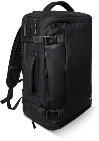 Travel Backpack Mens, 40L Large Durable Water-resistant Luggage Rucksack with Dry and Wet isolation, Laptop backpack Fit 17.3 Inch Laptop, Backpack with USB Port for Travel Work School(Black)