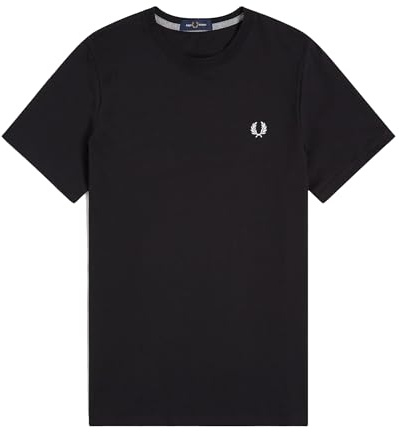 Fred Perry T-Shirt mit Rundhalsausschnitt, Schwarz