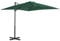 vidaXL Ampelschirm Alu Grün 250x250cm Sonnenschirm Kurbelschirm Gartenschirm