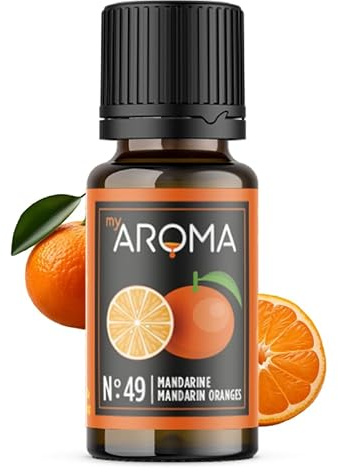 myAROMA flavour drops – Mandarine 10ml, flavour drops zuckerfrei, kalorienfrei & vegan, natürliches Lebensmittelaroma ohne künstliche Farbstoffe für Backen, Essen und Trinken, Nr. 49