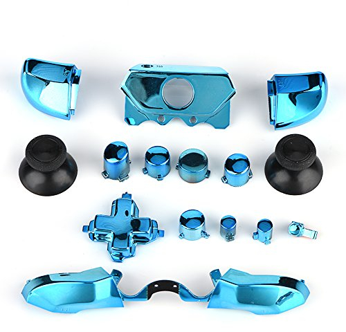 Lazmin Couvre-étui pour Jeu de Boutons de Déclenchement, Non Toxiques Kit de Boutons Complets pour Baguettes, Remplacement pour Manette de Prise Jack 3,5 mm One (Bleu)