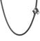 PROSTEEL Herren personalisiert Halskette 3mm breit Ankerkette Schwarz Metall plattiert Punk Rock Biker Name Gravur Runde Venezianierkette Gliederkette 61cm/schwarz für Männer Jungen