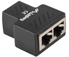 Lanberg Netzwerkstecker RJ45 > 2 x RJ45 Inline Kupplung Cat.6 geschirmt | RJ45 Splitter