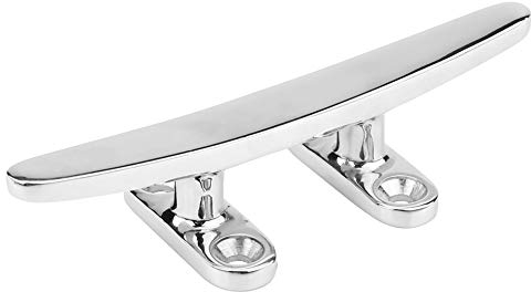 Anlegeklampen für Boote, Bootsklampe 125MM 316 Edelstahl Marine Boote Dock Deck Flat Top Base Low Silhouette Trimline Klampe Rostfrei Festmacher Belegklampe Flach Festmacherklampe