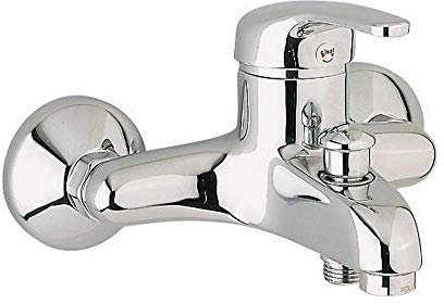 CISAL EUROPA Einhebelmischer Wanne Badewanne Armatur Mischer Wasserhahn chrom mit Duschset - Anschluß