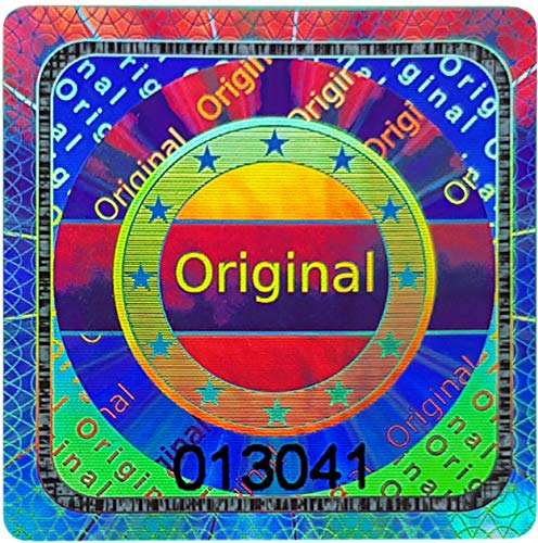 500 Stk - 3D Hologramm Original-Siegel mit Seriennummer - 25mm silber glänzend - Sicherheitssiegel, Qualitätssiegel Garantiesiegel Sicherheitsetiketten selbstklebendes Etikett Verschlusssiegel