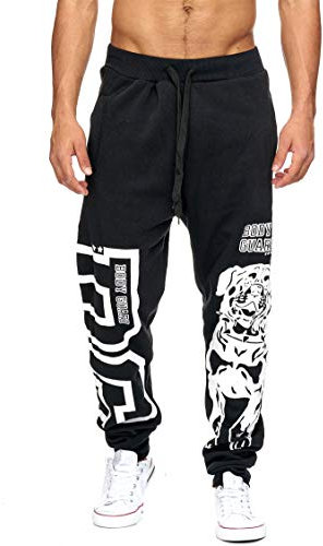 C-IN-C Herren Jogginghose Sporthose Trainingshose Slim FIT 3128 (Schwarz, XXL)