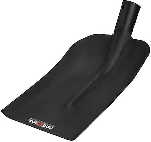 KOTARBAU® Pala robusta de 270 x 244 mm para mango de 38 mm de diámetro, de acero para recoger alimentos a granel sin mango.