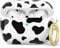 NIUTRENDZ Kuh Hülle für Airpods Pro Harte Schale TPU Schutzhülle Haut Case für AirPods Pro IMD [Front-LED Sichtbar] [Kabelloses Laden] (Schwarz)