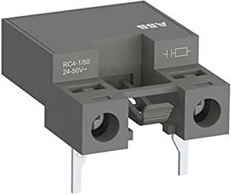 1SBN050400R1000 1SBN050400R1000 Überspannungsschutzschalter, 24-50 V AC, kompatibel mit AFC09 bis AFC38, Grau, 4,4 x 3,6 x 3,2 cm