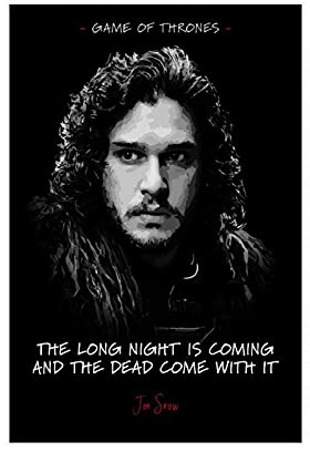 Kit Harington TV-Serie Poster Jon Snow Zitate Leinwand Wand Schlafzimmer Dekor Bild Sport Landschaft Büro Zimmer Dekor Geschenk UnRahmen: 30 × 45 cm