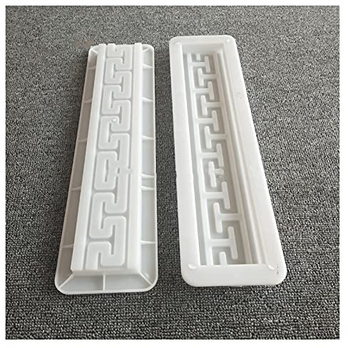 LIANYG Pflasterplatten Zement Antike Ziegel Quadratische Form Garten Weg Herstellung Ziegel Form 3D Schnitzen Anti-Rutsch Beton Kunststoff Pflasterformen 45x8x2.5cm Betonformen