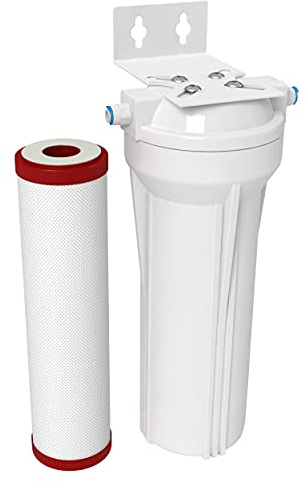 AQUATICLIFE Carbon Plus Carbon Block Wasserfilter 25,4 x 6,3 cm und 25,4 cm Wasserfiltergehäuse Kanister für Umkehrosmose-Filtrationssysteme RO und RODI Einheiten, zur Chlorchloraminreduktion
