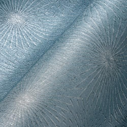A.S. Création Moderne Tapete Muster Blau Silber THE BOS 388182 Vliestapete 10,05 m x 0,53 m Made in Germany