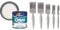 Dulux 5091096 Once Satinwood Paint For Wood And Metal - Pure Brilliant White 2.5L and Harris Essentials Walls & Ceilings Paint Brush Set | Pack of 5 | 0.5, 1, 1.5, 2