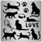 CREATCABIN Metall-Stanzschablonen Für Katzen Schneidet Plaketten Stanzformen Liebespfote Tiere Schablonenwerkzeug Malen Basteln Scrapbooking Basteln Fotoalbum Dekorative Prägung Holzbrennen 16 x 16cm
