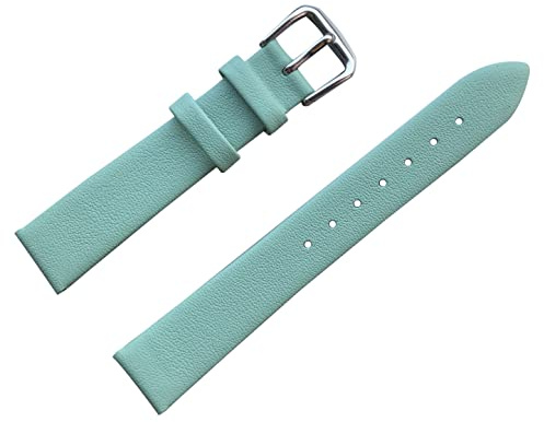 MZBUTIQ Dünn Weich Leder Uhrenarmband Ersatz für Damen 14mm Hellgrün